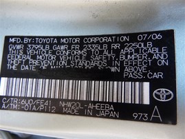 2006 TOYOTA PRIUS GREEN 1.5 AT Z19881